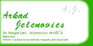 arkad jelenovics business card